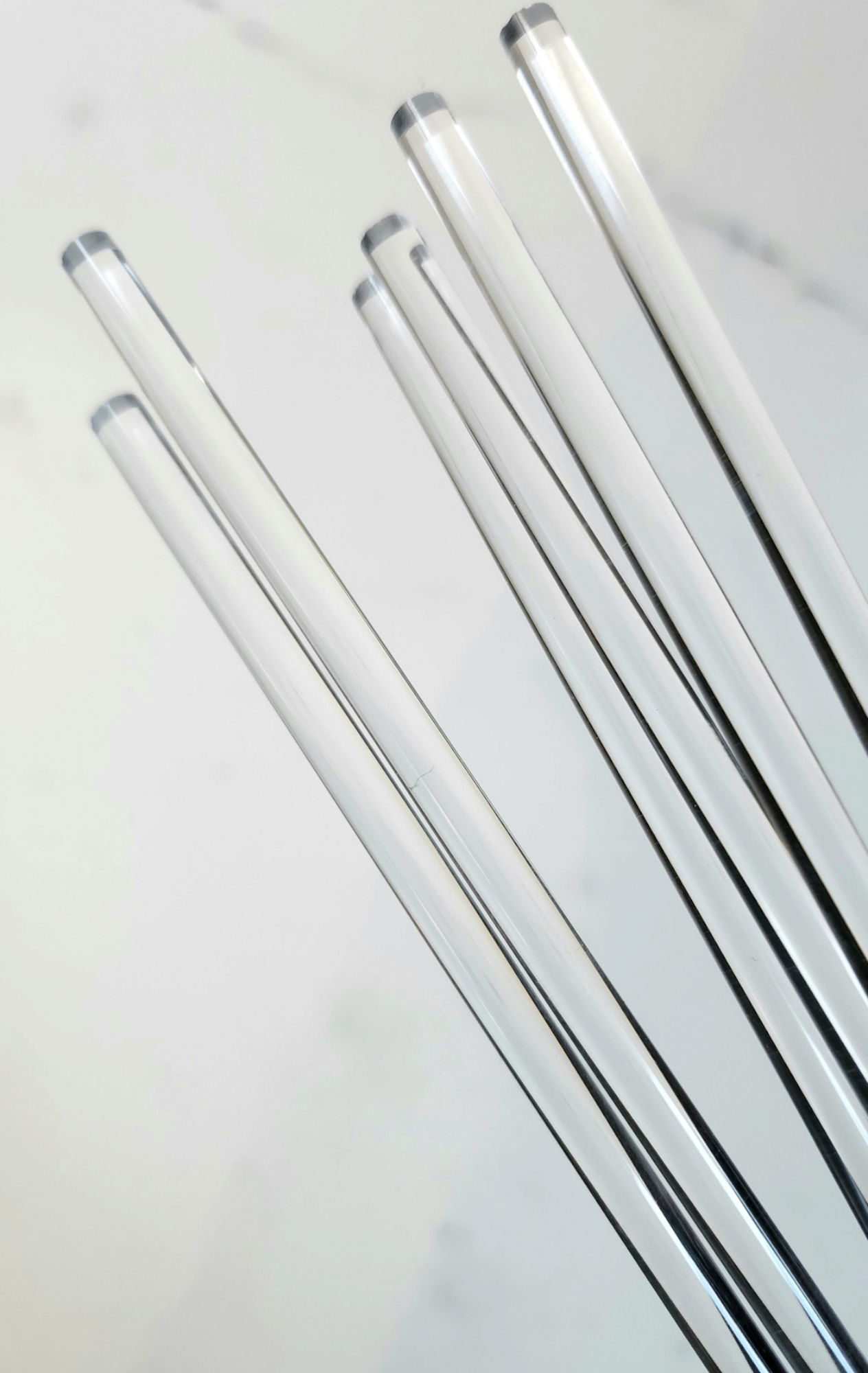 Clear acrylic plant supports