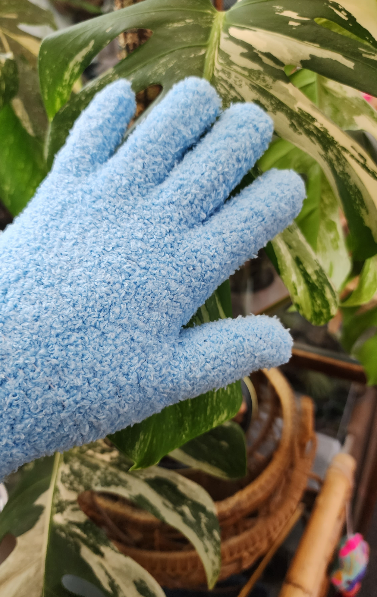 Microfibre Leaf Shine Gloves