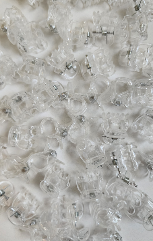 Clear orchid clips